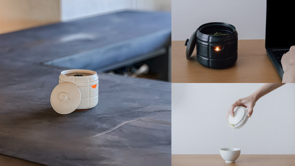 chakoro - リサイクル陶土を使った美濃焼の磁器製品。緑茶の優しい香りに包まれる体験を提供するプロダクト